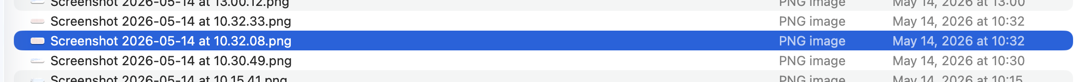 macOS Finder row banding reference 2026-05-16